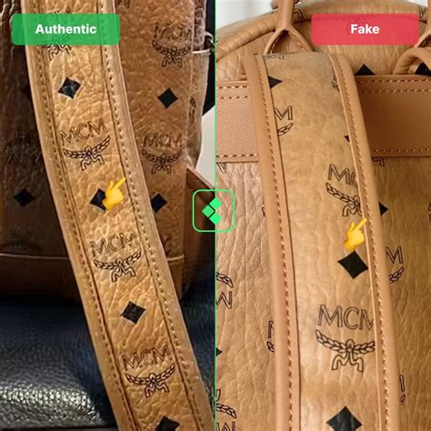 how to tell real from fake mcm bags|mcm backpack rep.